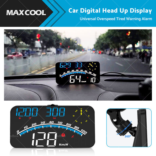 Digital Speedometer Universal GPS Car HUD Head Up Display MPH Overspeed Alarm