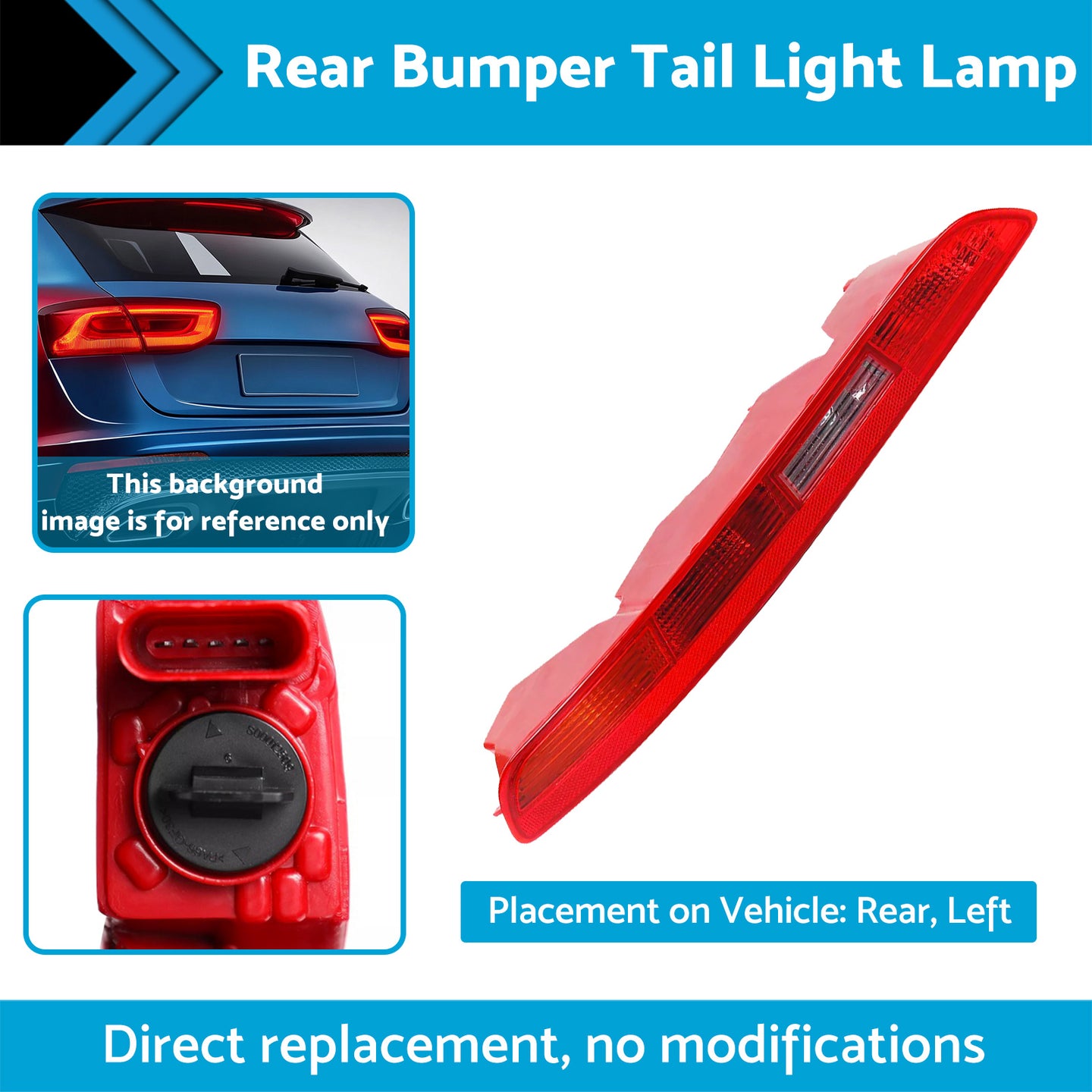 {{ Left Rear Lower Bumper Tail Light Lamp Passenger Side Suitable For Audi Q3 11-15 }} - Buy Car Parts Online at {{ Kaka Auto Parts }}.