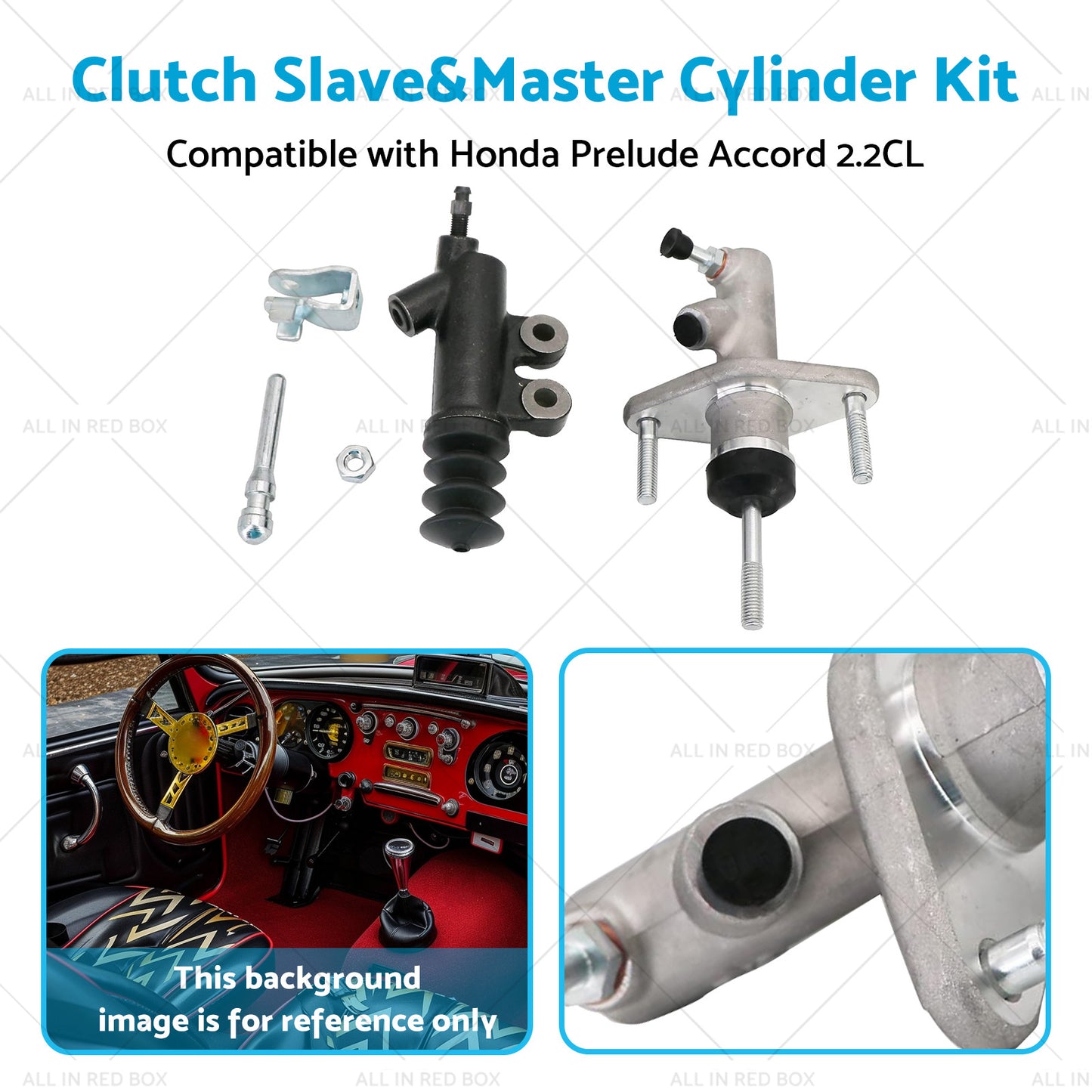 Clutch Slave and Master Cylinder Kit Suitable for 92-01 Honda Prelude Accord 2. 2CL