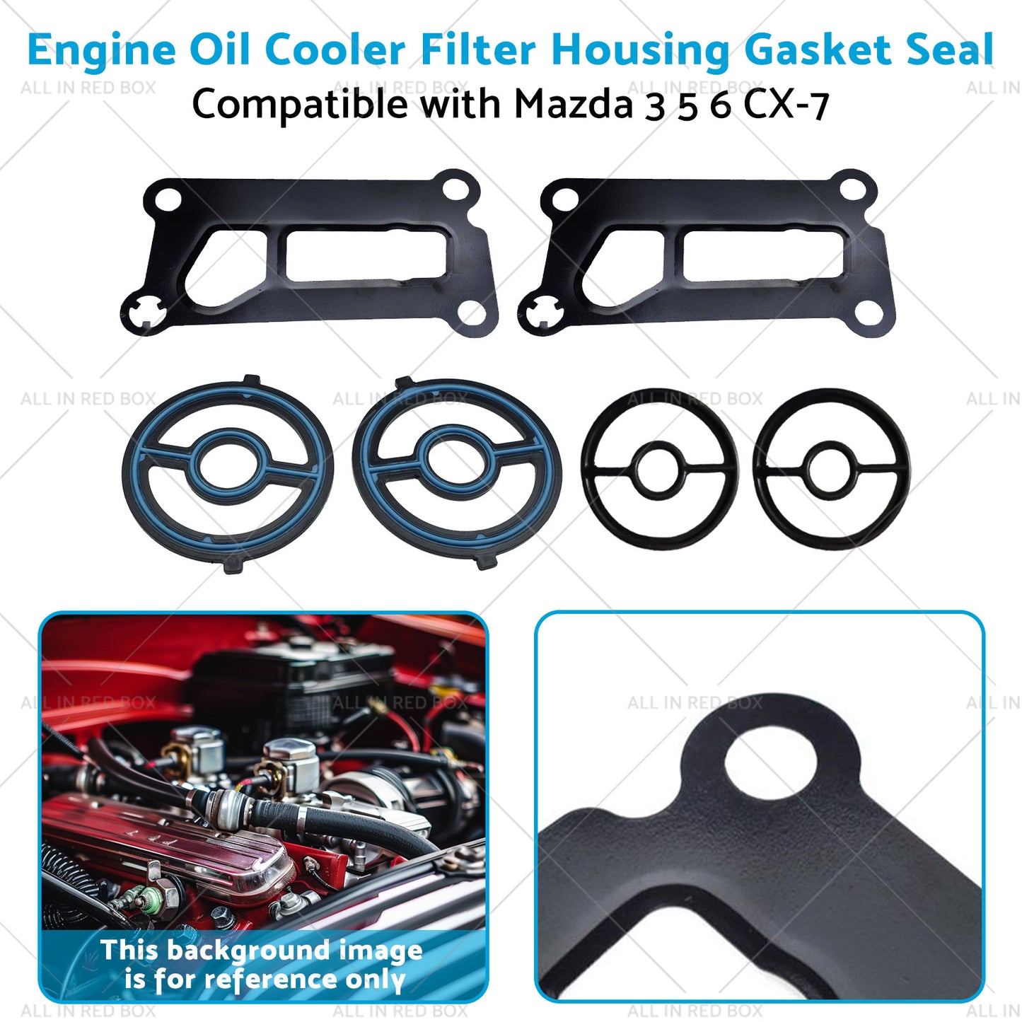 Engine Oil Cooler Filter Housing Gasket Seal Suitable for 2007-2012 Mazda CX-7