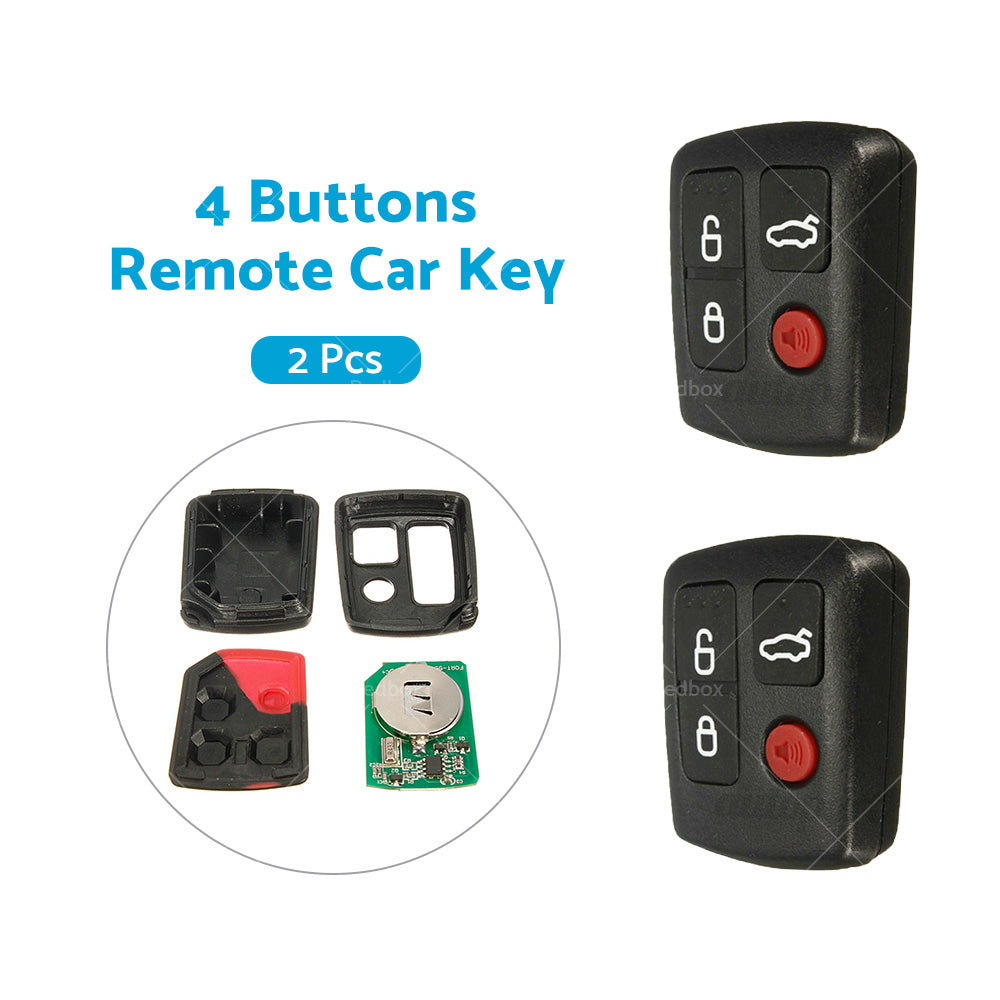 2PCS 4 Buttons 433MHz Remote Car Key For Ford Territory SX XR6 XR8 Falcon BA BF