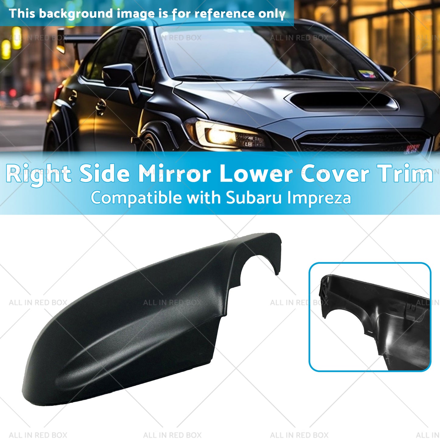 Right Mirror Lower Cover Trim Suitablefor 16-23 Subaru Impreza Forester Outback