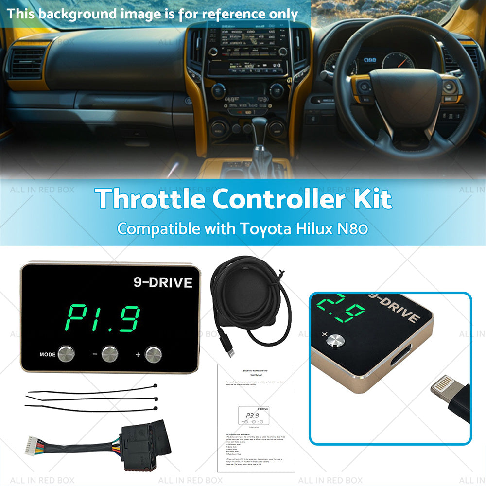 Black EVC WindBooster Throttle Controller Suitable for Toyota Hilux N80 15-21