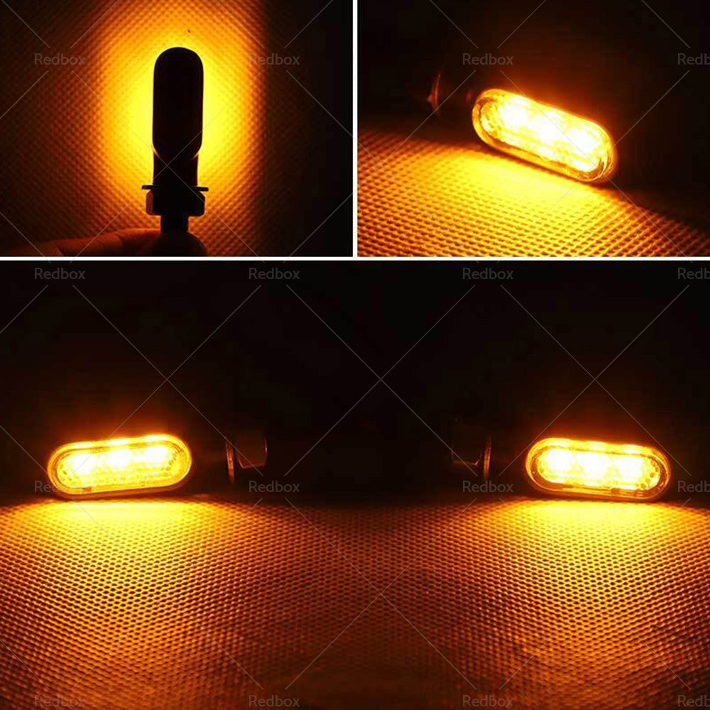 4x Motorcycle Indicators Turn Signal Blinkers Amber Mini LED Light Universal AU