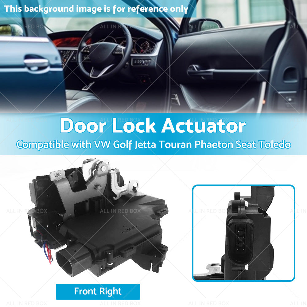 Front Right Door Lock Actuator 3D2837016A Suitable for VW Golf Jetta Touareg