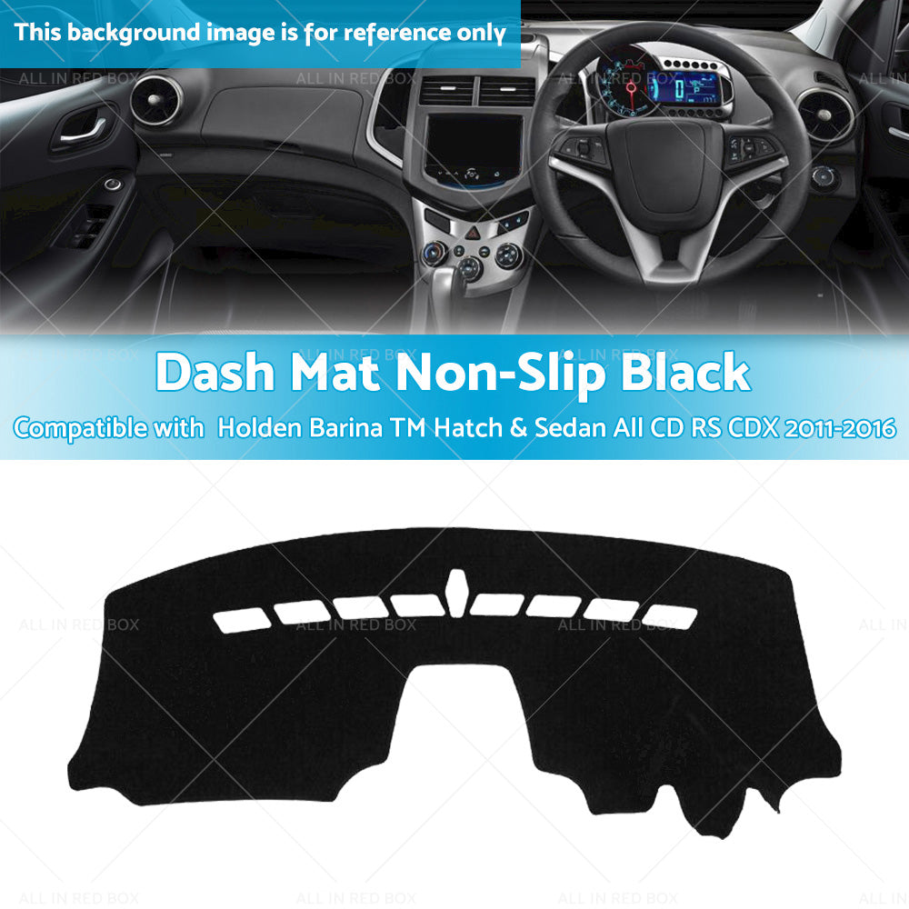 Dash Mat Suitable For Holden Barina TM Hatch  and  Sedan All CD RS CDX 11-16 Black