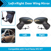 RH  LH Pair Electric Door Mirror No Heat Suitable For Ford Fiesta WS WT 08~17