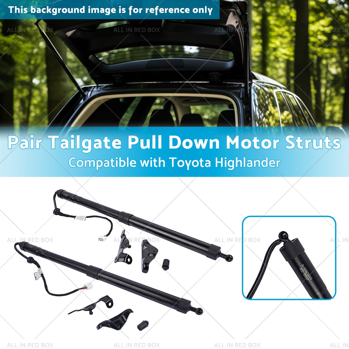 Pair Tailgate Pull Down Motor Struts Suitable for 14-19 Toyota Highlander 3. 5L