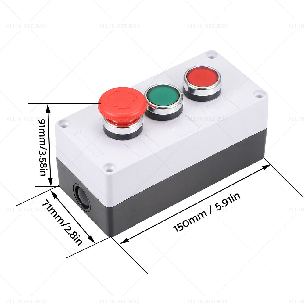 Push Button Switch Box Momentary NO NC Red Green Switches and Emergency Stop