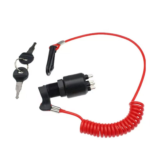 Ignition Key Switch With Safety Lanyard Suitable For Evinrude / Johnson OMC 5005801