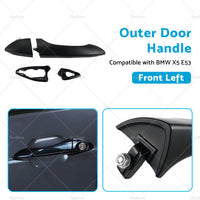 Front Left Side Outer Door Handle Suitable for BMW X5 E53 2000-2006 Dumb Black