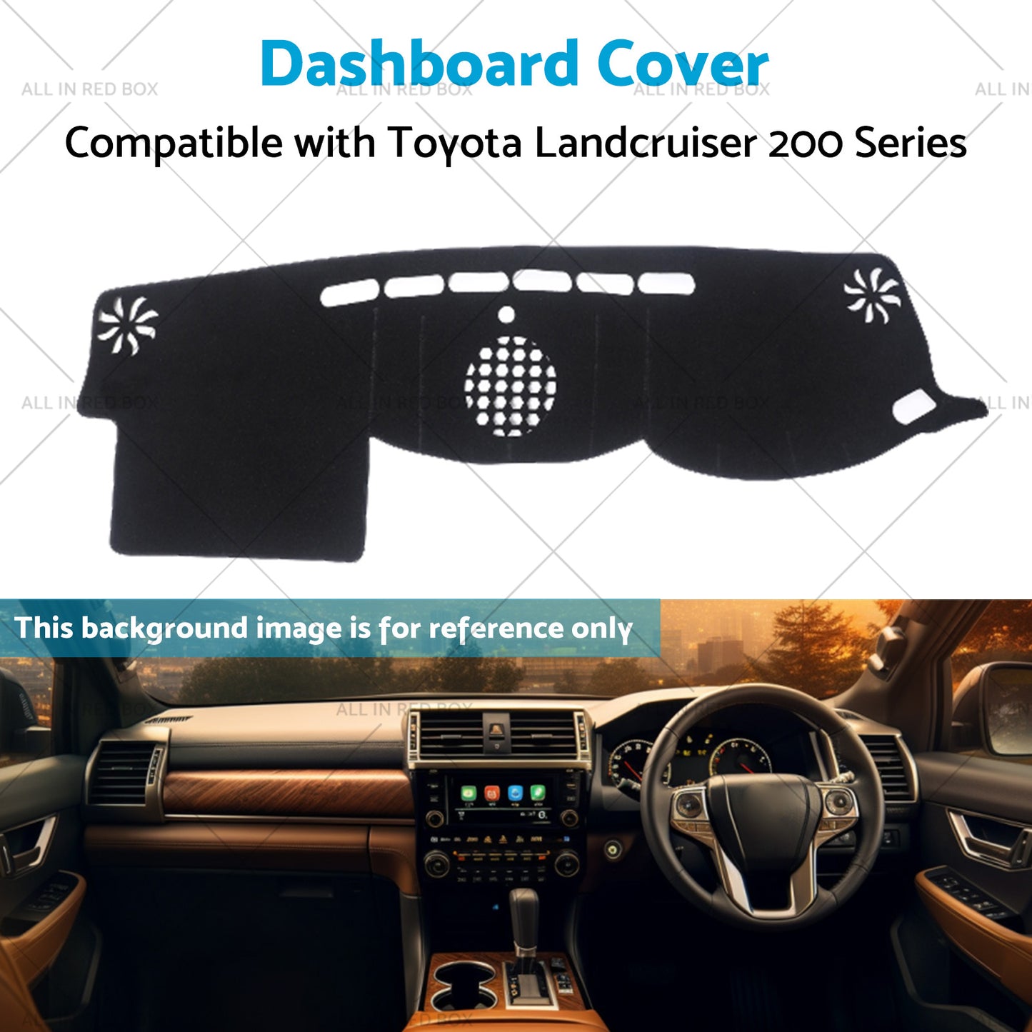 Dash Mat Suitable for Toyota Landcruiser 200 Series ,Series 3 VX GXL 2015-2021