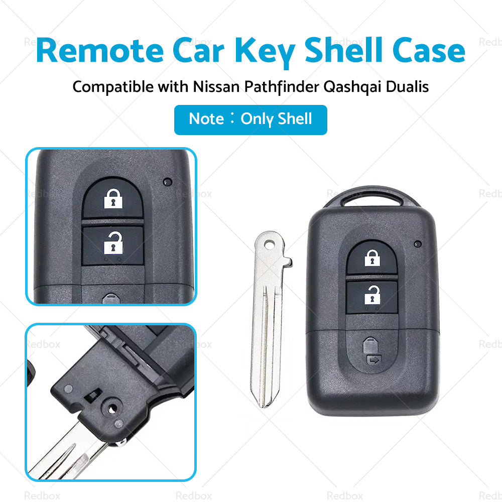 Replacement Remote Car Key Shell Suitable For Nissan Pathfinder Qashqai Dualis