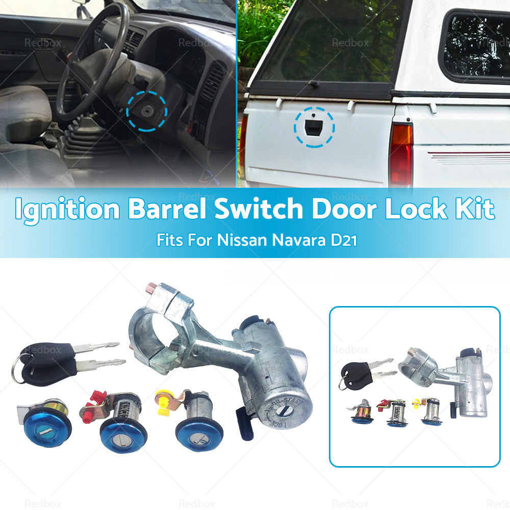 1 Set Ignition Barrel Switch Door Locks Fits For Nissan Navara D21 1986-1997