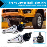 2PCS Front Lower Ball Joint Kit Suitable for Mitsubishi Triton ML MN UTE 4WD RWD