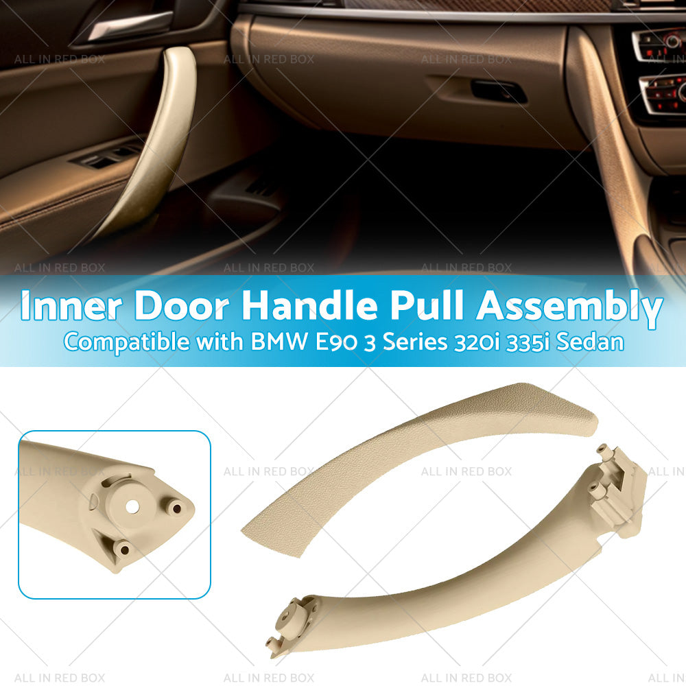 Left Inner Door Panel Handle Pull Beige Suitable For BMW E90 3 Series 320i Sedan