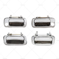 4X Chrome FRONT REAR OUTER Door Handle Suitable For Toyota Landcruiser 80 Series