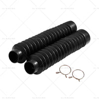 Motorcycle Rubber Front Fork Cover Dust Gaiters Gaitor Boot Shock Absorber Black