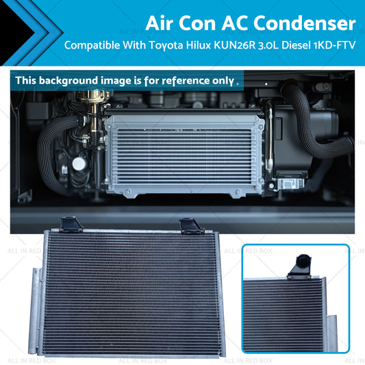 {{ Air Con AC Condenser Suitable for Toyota Hilux KUN26R 3.0L Diesel 1KD-FTV 05-15 }} - Buy Car Parts Online at {{ Kaka Auto Parts }}.