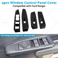 Suitable For Ford Ranger Carbon Car Window Control Panel Switch Cover 4pcs