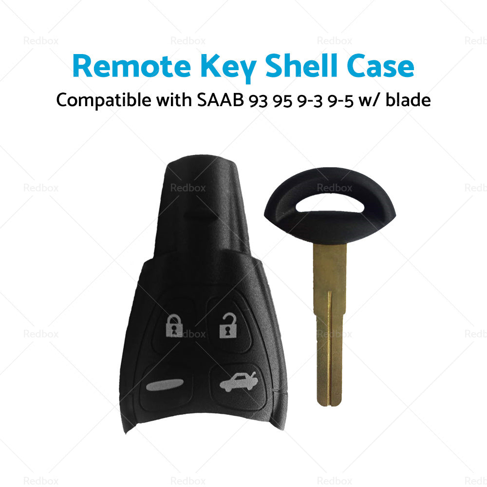 4 Button Remote Key Shell Case Suitable For SAAB 93 95 9-3 9-5 w or  blade