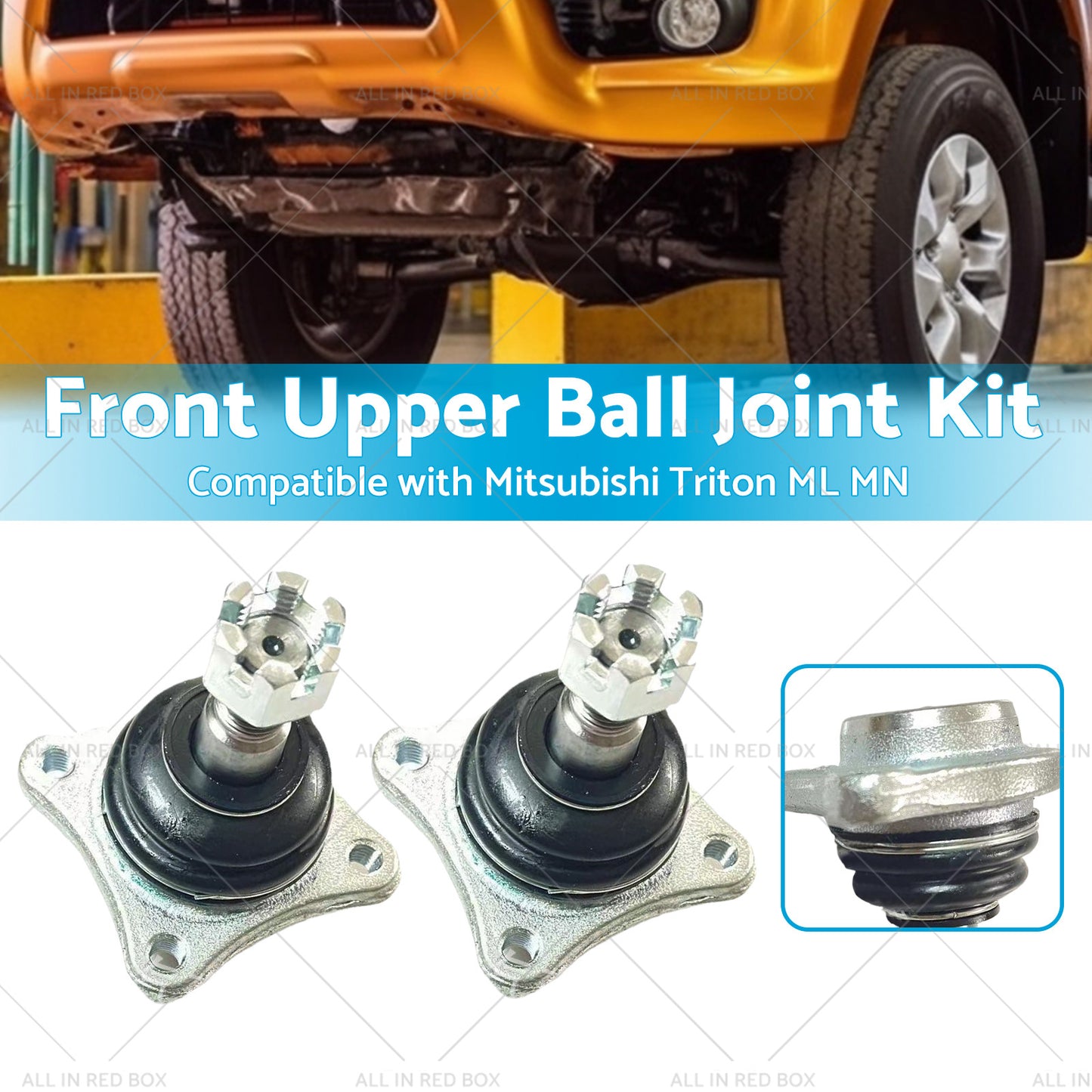 2PCS Front Upper Ball Joint Kit Suitable for Mitsubishi Triton ML MN UTE 4WD RWD