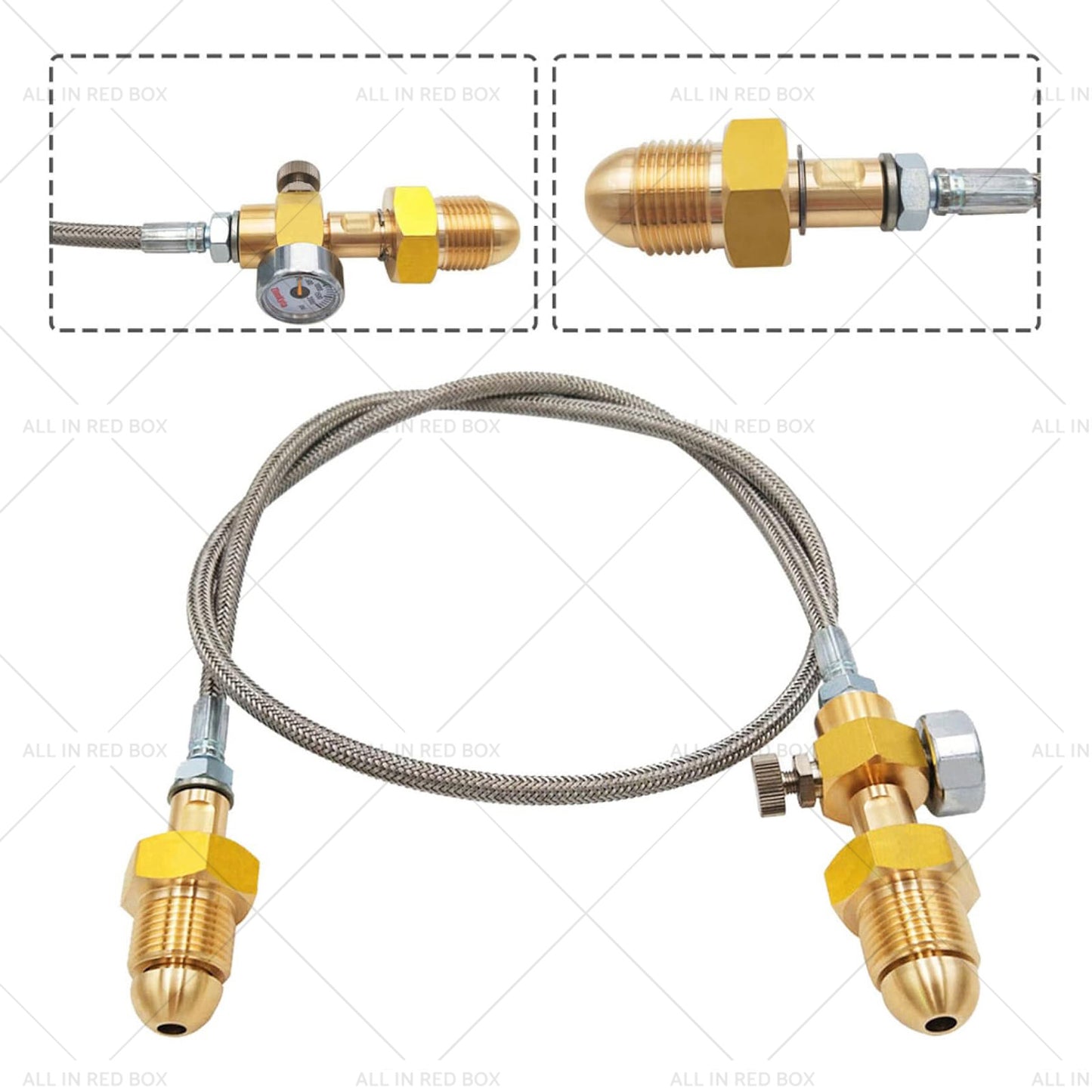 Refill Station Transfer Adaptor Hose Suitable for BS 341 No. 3 Argon Cylinder