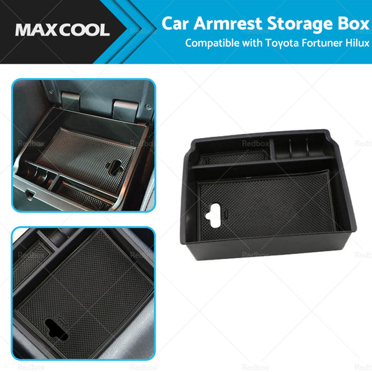 Car Armrest Storage Center Console Tray Box Suitable For Toyota Fortuner Hilux