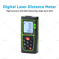 40m Handheld Digital Laser Distance Meter Finder Measure Tape Range Finder Tools