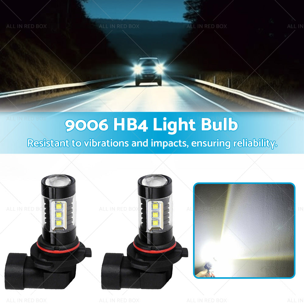 2x 9006 HB4 LED Car Fog Light Headlight Bulb Lamps 6500K White 80W