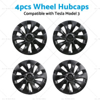 Suitable For Tesla Model 3 Wheel Cover Caps 18 Inch Rim Hubcap Hub Cap Set of 4