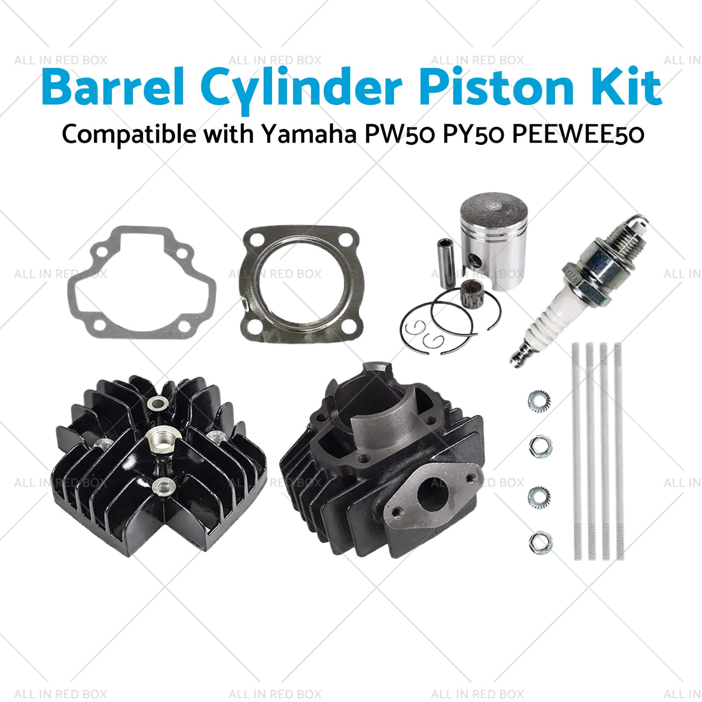 Rebuild Head Bore Barrel Cylinder Piston Kit Suitable for Yamaha PW50 PEEWEE50