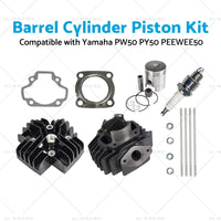 Rebuild Head Bore Barrel Cylinder Piston Kit Suitable for Yamaha PW50 PEEWEE50