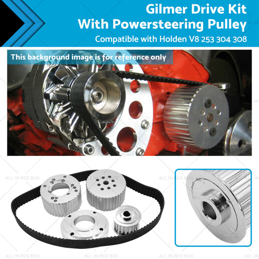 Suitable For Holden 253 304 308 Gilmer Drive Kit With Powersteering Pulley