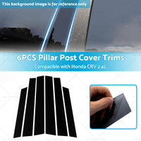 6PCS Black Window Trim Covers Suitable for 07-11 Honda CRV 2. 4L