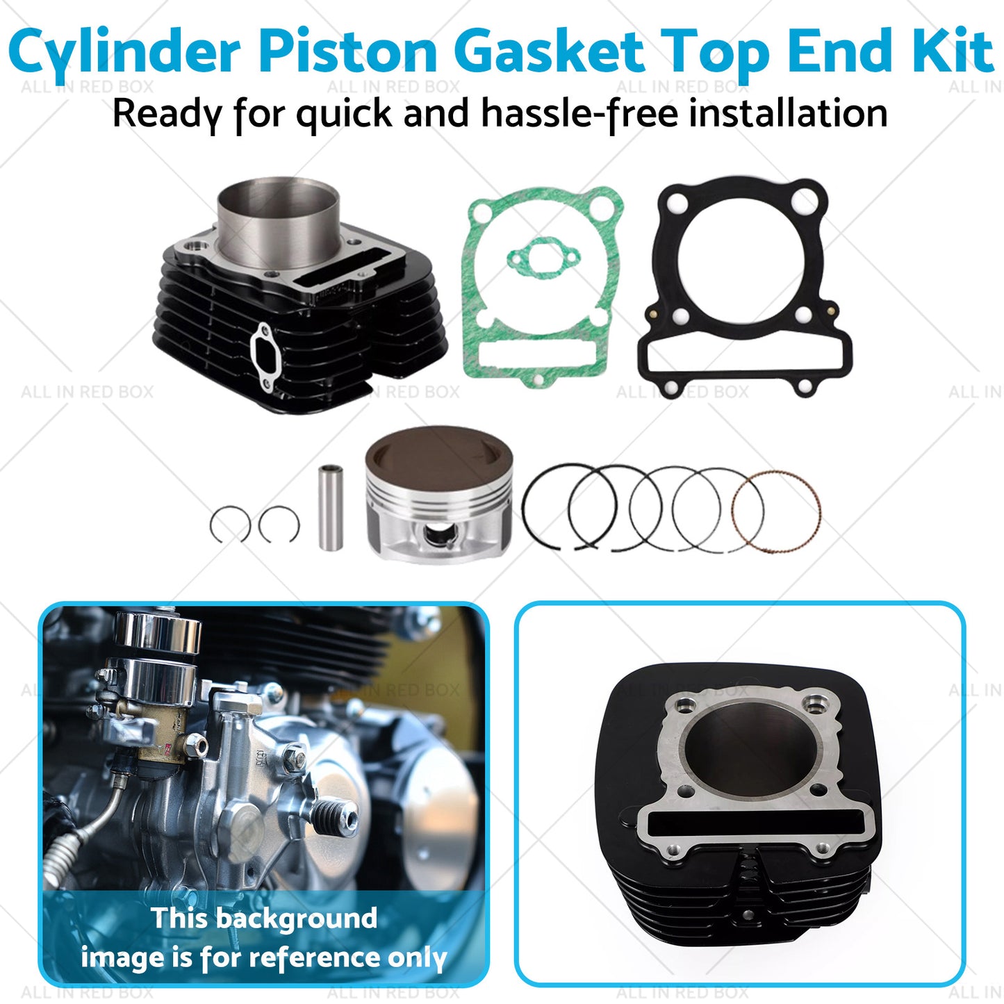 Cylinder Piston Gasket Top End Kit Suitable For Yamaha Big Bear 350 2x4 4x4