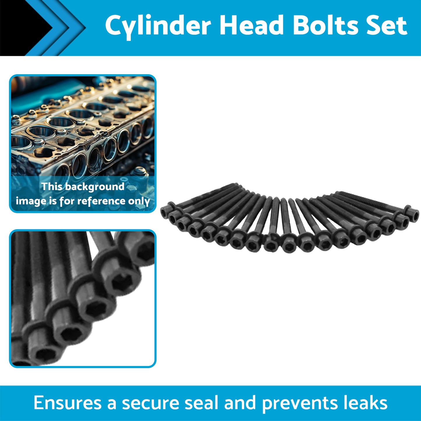 Cylinder Head Bolts Set Suitable For Mitsubishi QE Triton MQ MR 2015-on 4N15
