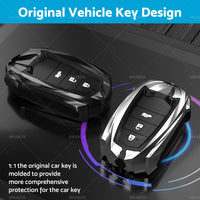 Car Key Cover Silicone Alloy Key Case Protection Suitable for Toyota Vios Yaris