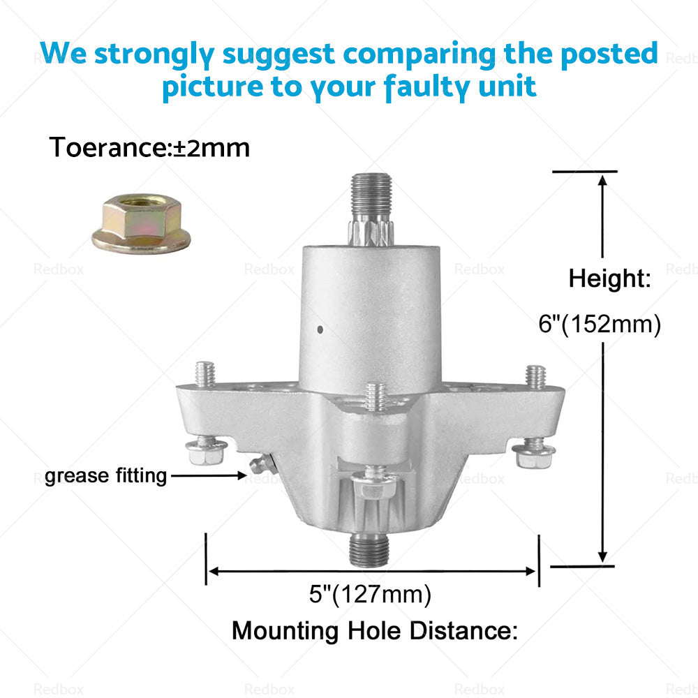 1x Spindle Assembly Suitable For MTD  and  Cub Cadet  38 inch  and 42 inch  Deck 618-0142 618-0138