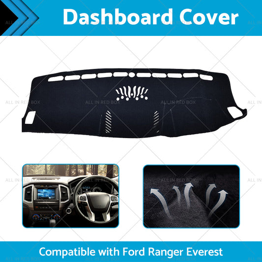 Dash Cover Mat Suitable For Ford Ranger Wildtrak Raptor Dashboard Cover Dashmat