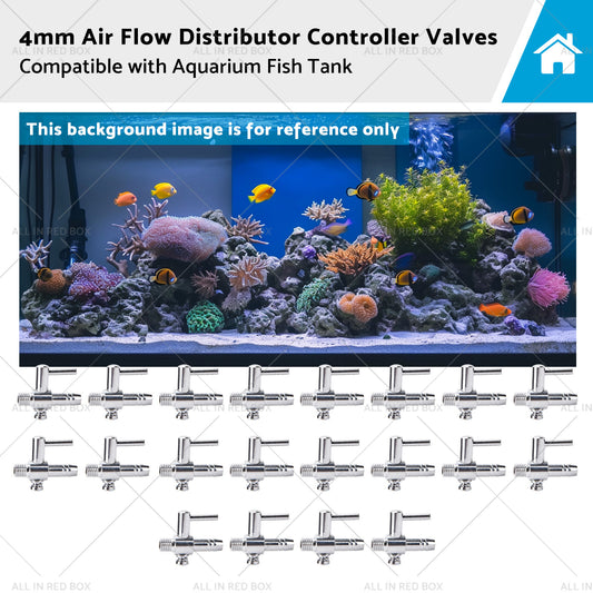 4mm Air Flow Distributor Controller Valves for Aquarium Fish Tank Pond Pump Hose