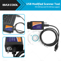 USB modified Suitable For Ford ELMconfig latest chip HS-CAN MS-CAN Forscan OBD2