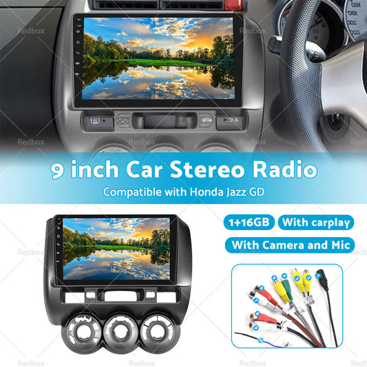 16GB 9inch Android 11 Apple Carplay Stereo GPS Head Unit Suitable For Honda Jazz GD