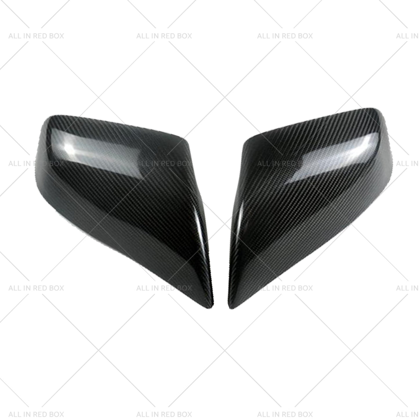 2x Real Carbon Fiber Wing Side Mirror Cover Trim Suitable For Tesla Model S