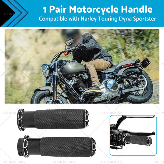 1inch Pair Black Hand Grip Handle Bar Suitable for Harley Touring Dyna Sportster