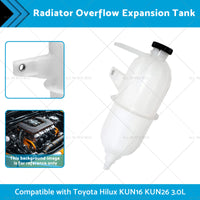 Radiator Overflow Expansion Tank Suitable for 3. 0L Toyota Hilux KUN16 KUN26 1KD