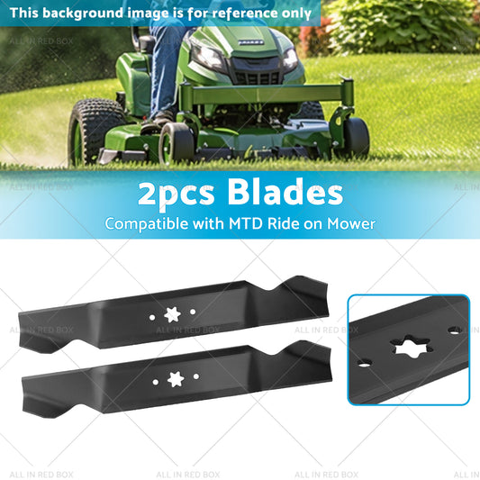 2x Blades Suitable for 38inch MTD Ride on Mowers 6 Point Centre Hole 742-0654