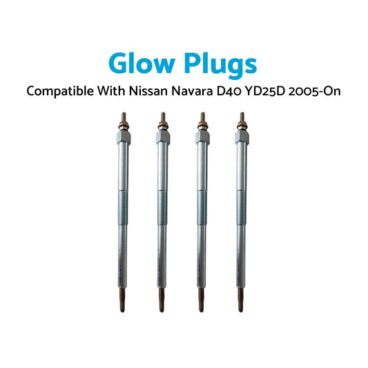 4pcs Glow Plugs Suitable For NISSAN NAVARA D22 D40 YD25D R51 X-Trail 2005-On