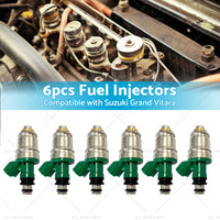 6PCS Fuel Injector Suitable for Suzuki Grand Vitara SQ625 H25A 2. 5L V6 1998-2005