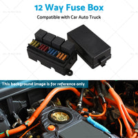 12 Way Blade Fuse Box 4-Relay Holder and Terminal and Fuse 12V 40A Car Auto Truck 4Pin